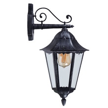 Eglo Navedo væglampe sort/sølv nedadvendt 